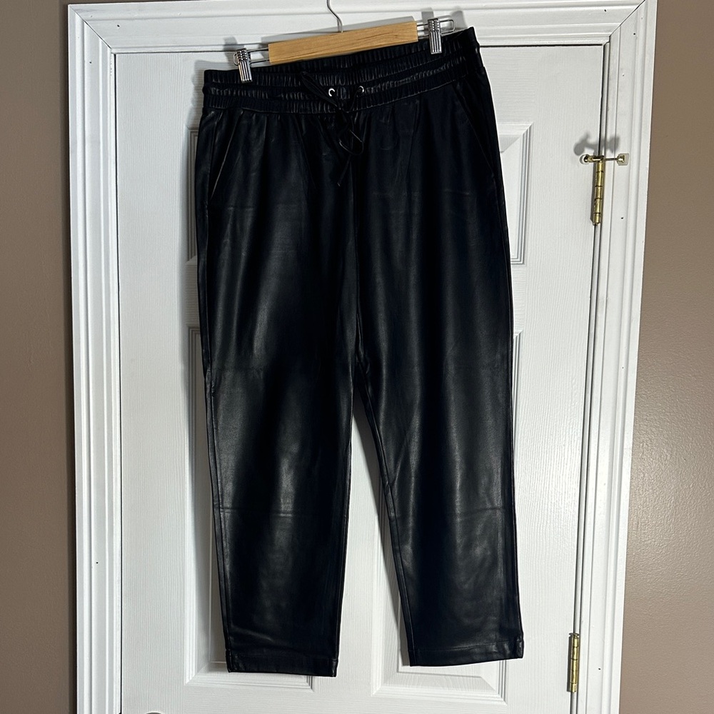 Loft Woman’s  Black Faux Leather Pants